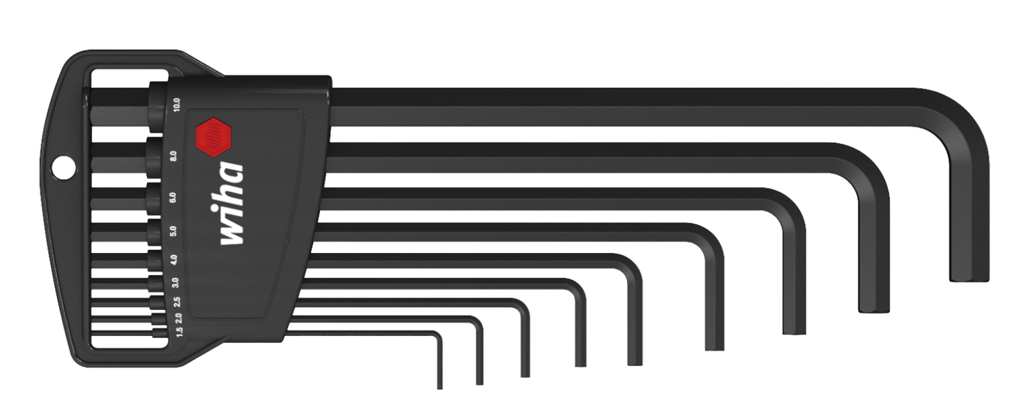 Inbussleutelset Classic gezwart 352B, 10-delig