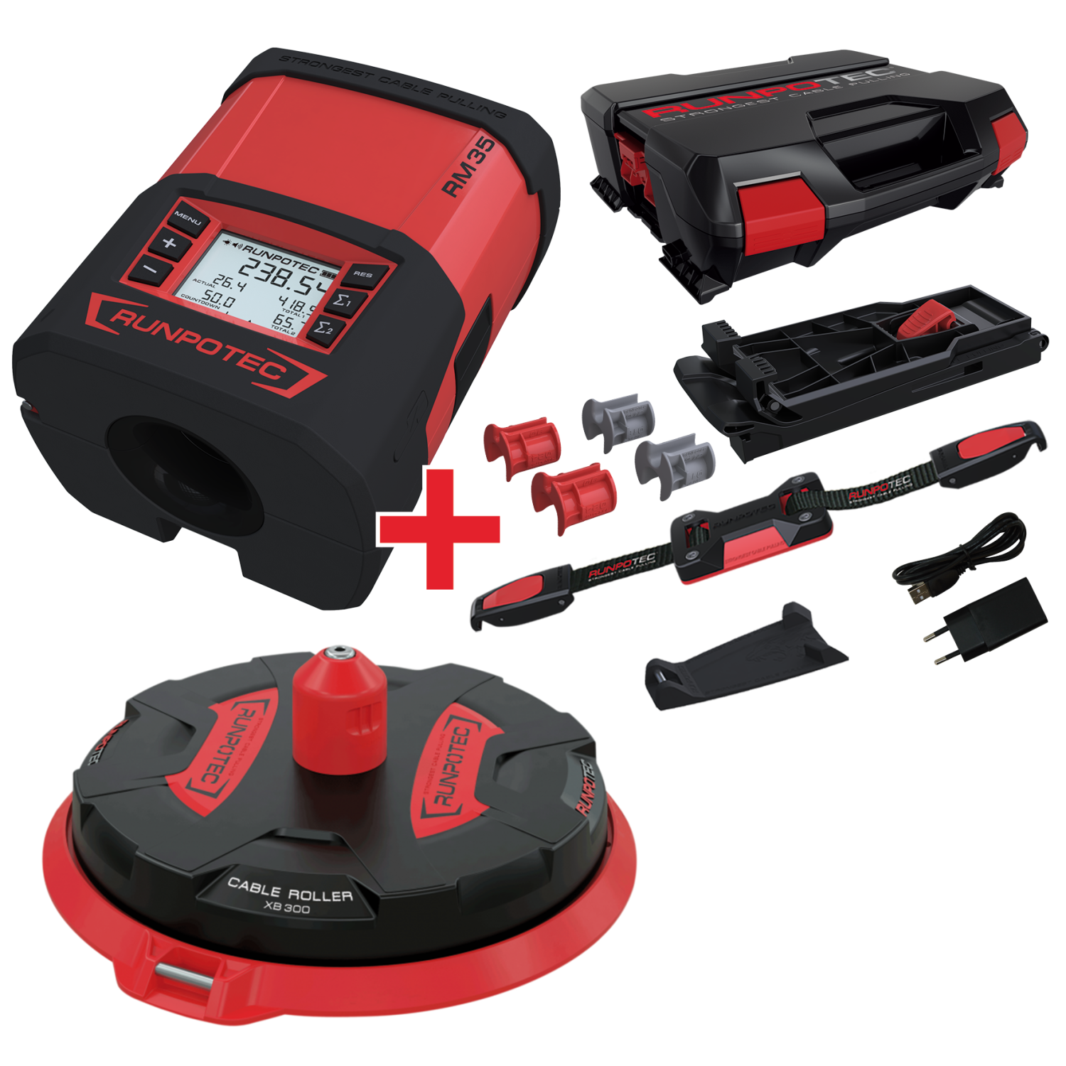ACTIESET RM35 Digitale Kabellengtemeter + Kabelafroller XBoard XB300