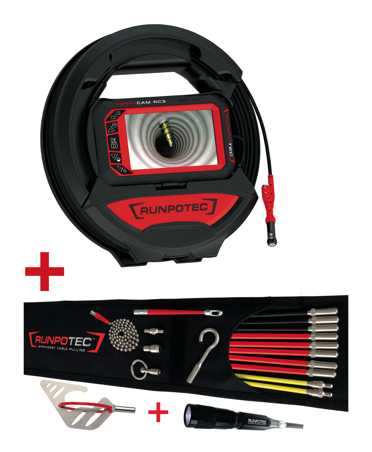 ACTIESET Inspectiecamera RC3 15m + Runposticks - Comfort Pakket