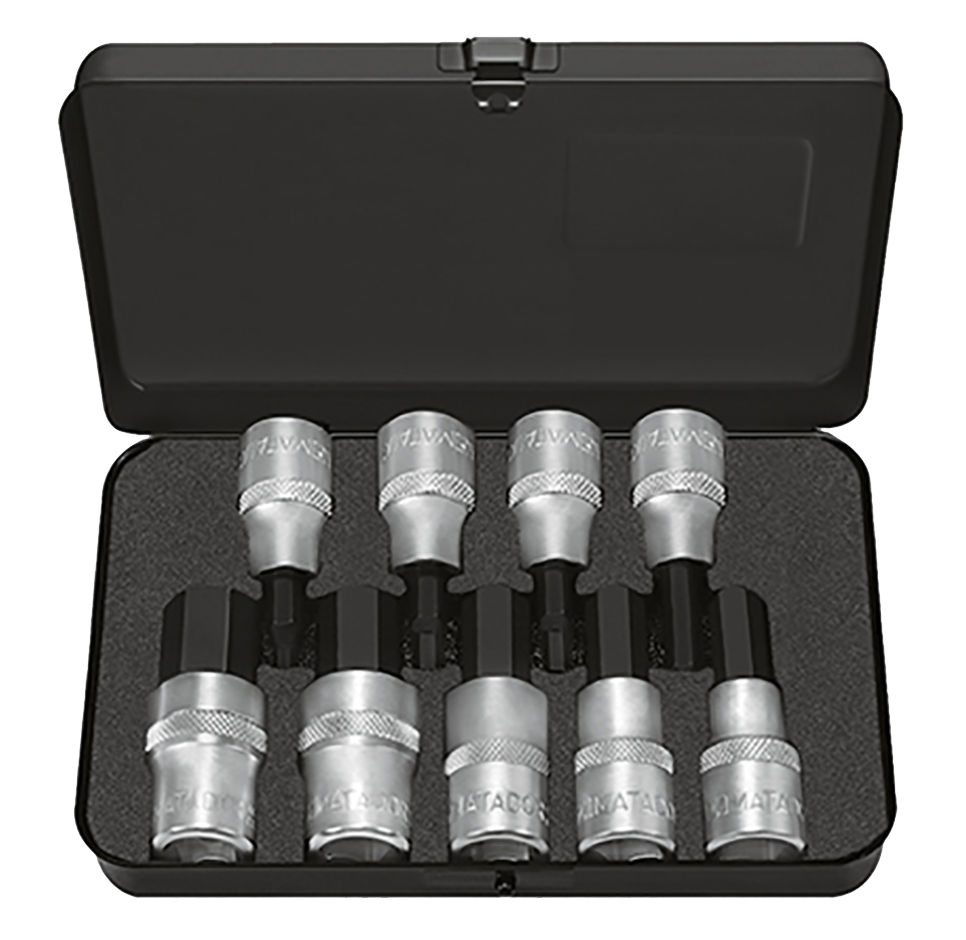 1/2" Schroevendraaierdopsleutelset Inbus 5-19mm, 9-delig