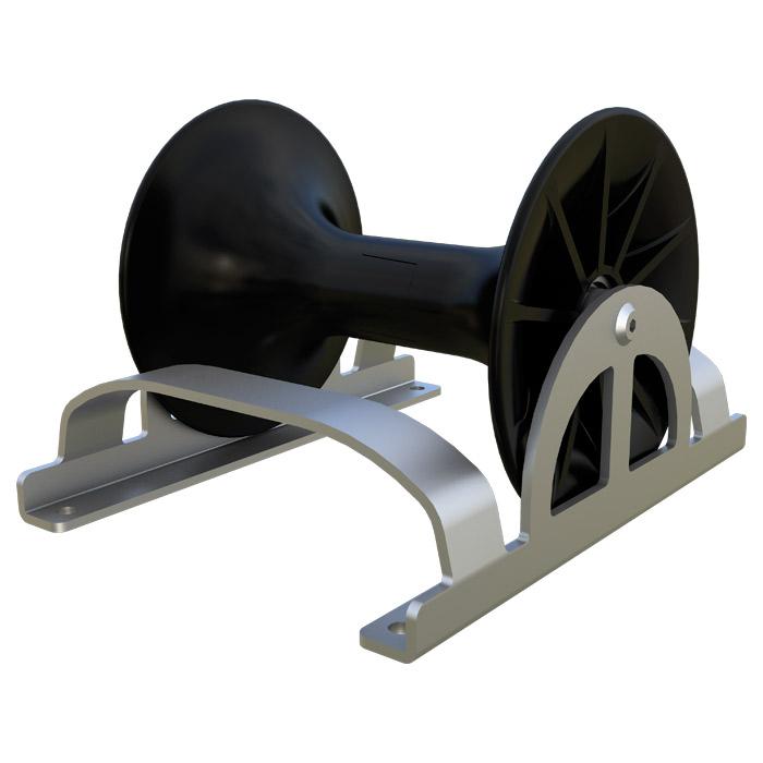 Kabelrol met kunststof rol (mosterdpot)