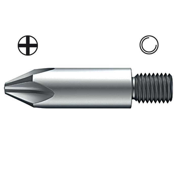 Bit met Schroefdraad M6 Kruiskop 7331 PH2x33