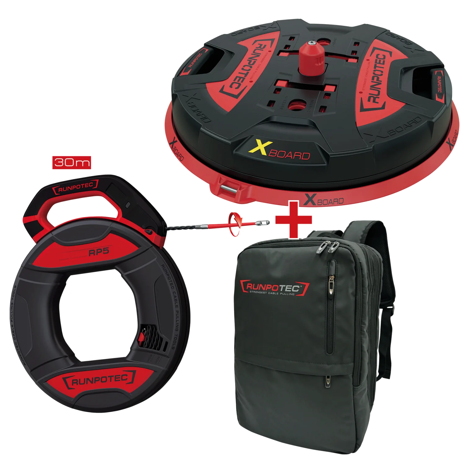 RUNPO ACTIESET X Board XB500 + RUNPO 5 Trekveer 30m + Rugzak.png