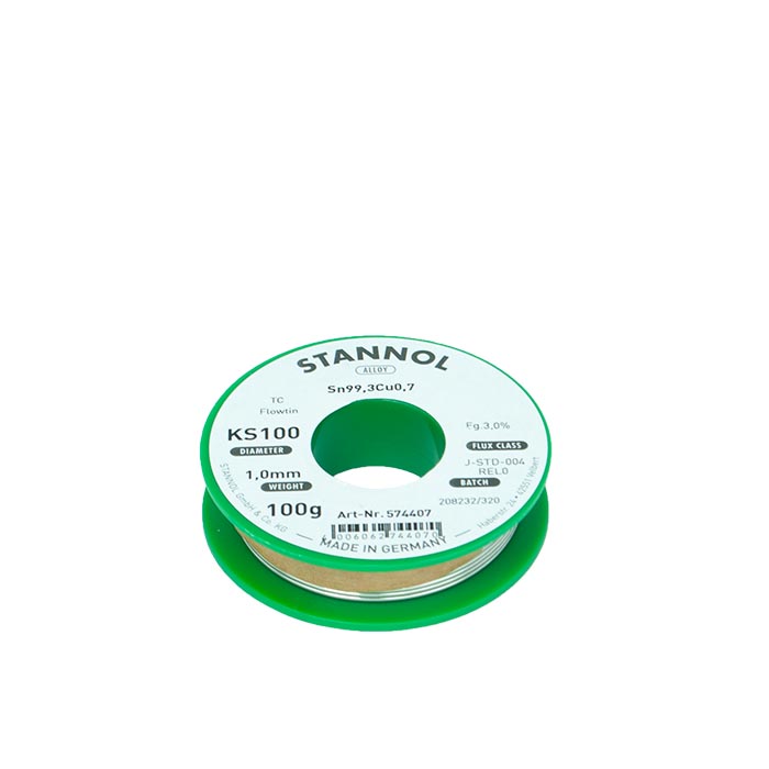 Soldeerdraad Flowtin KS100 TC S-Sn99,3Cu0,7 Ø 1,0mm 100g