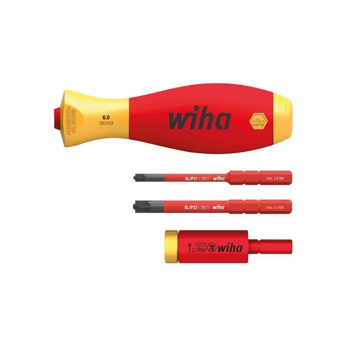 Momentset easyTorque Adapter Electric 2,8 Nm incl. slimBits SL/PZ en Handgreep