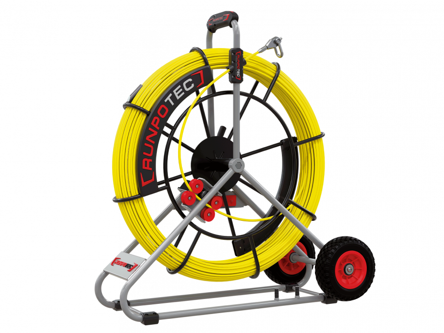 Profi-set Glasvezel Trekveer Ø 9mm RTG12 150m incl. Haspel