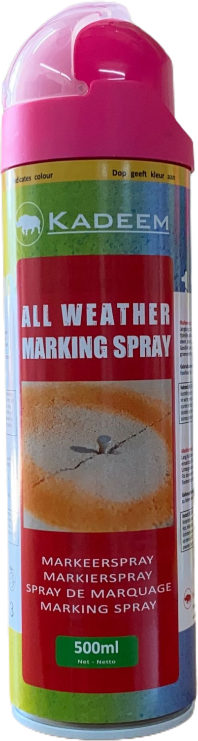 Markeerspray All Weather 500ml Fluor Roze