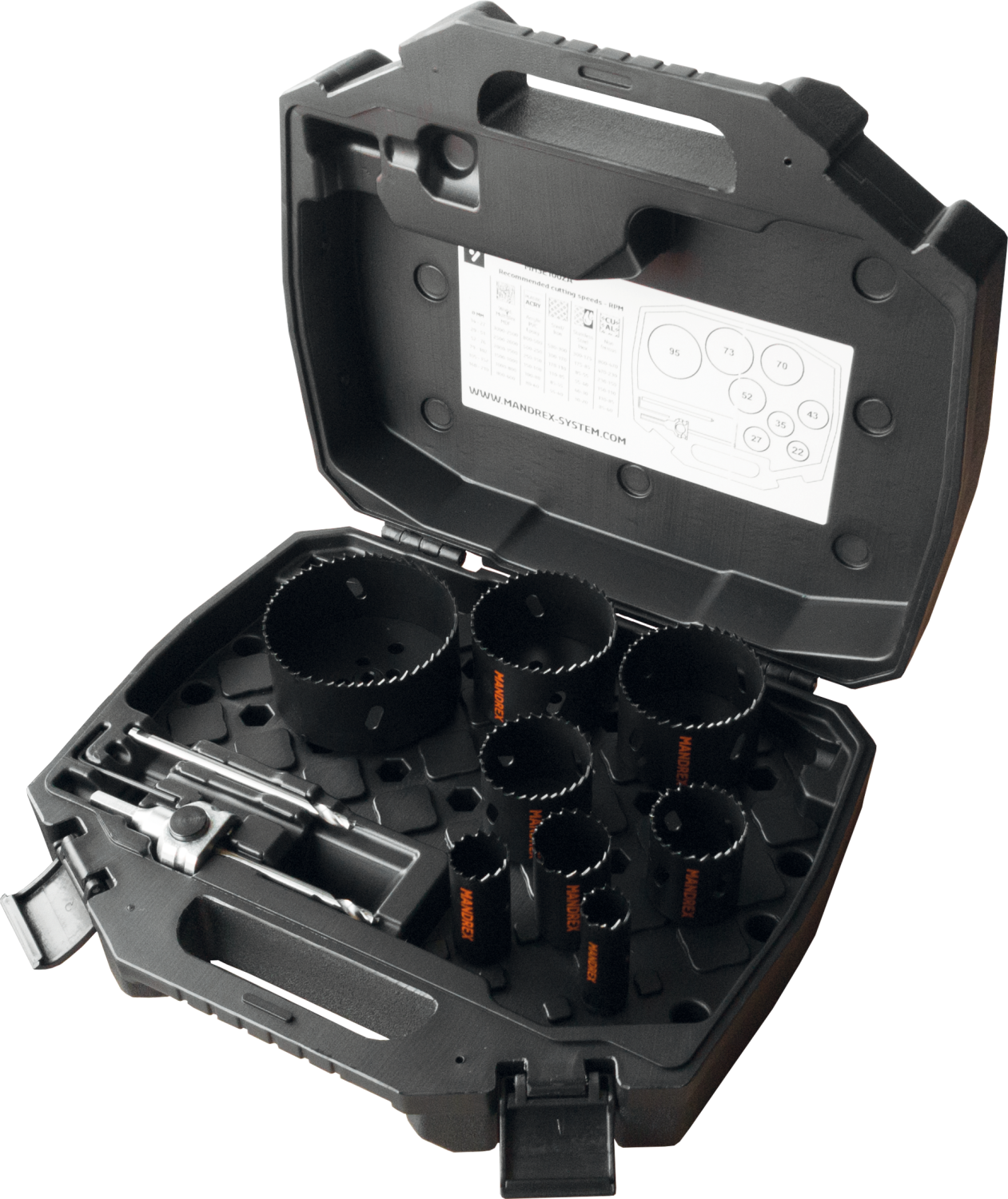 Elektricienset EasyXcut Bi-metaal M3 MHSE1002 22mm-64mm zesk.11, 10-delig