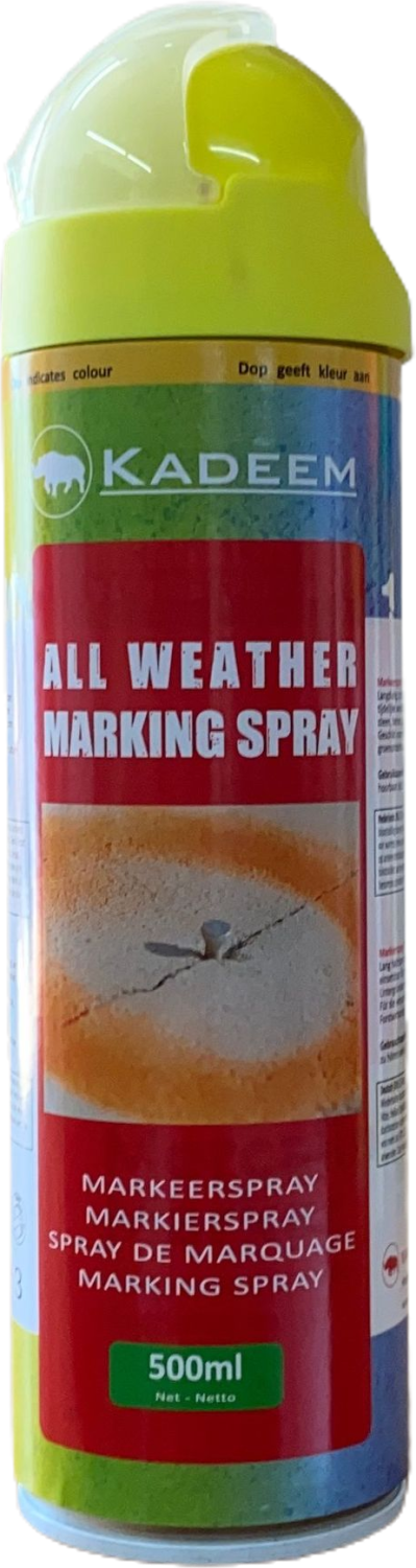 Markeerspray All Weather 500ml Fluor Geel