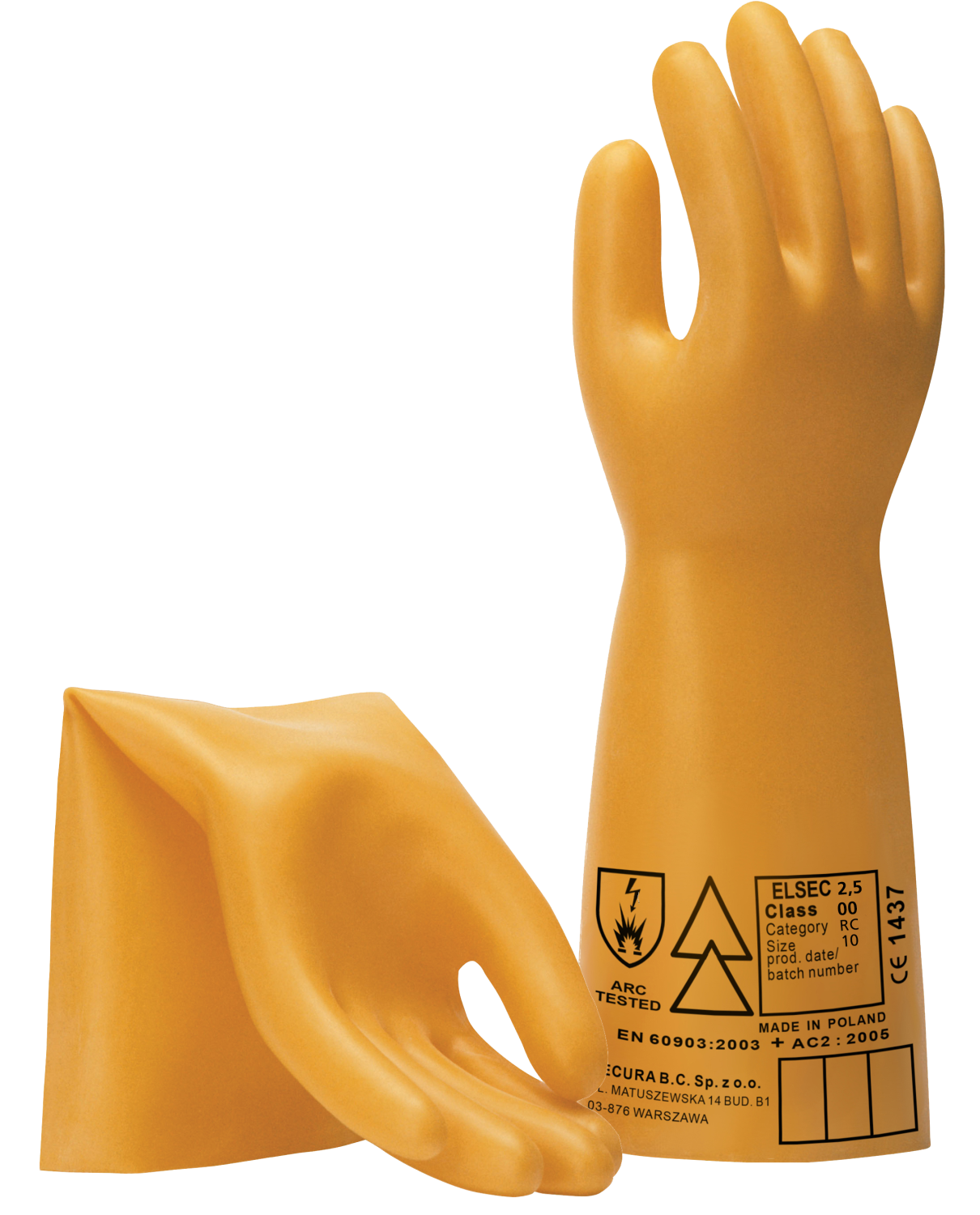 Isolerende Handschoen 500V Klasse 00 maat 10