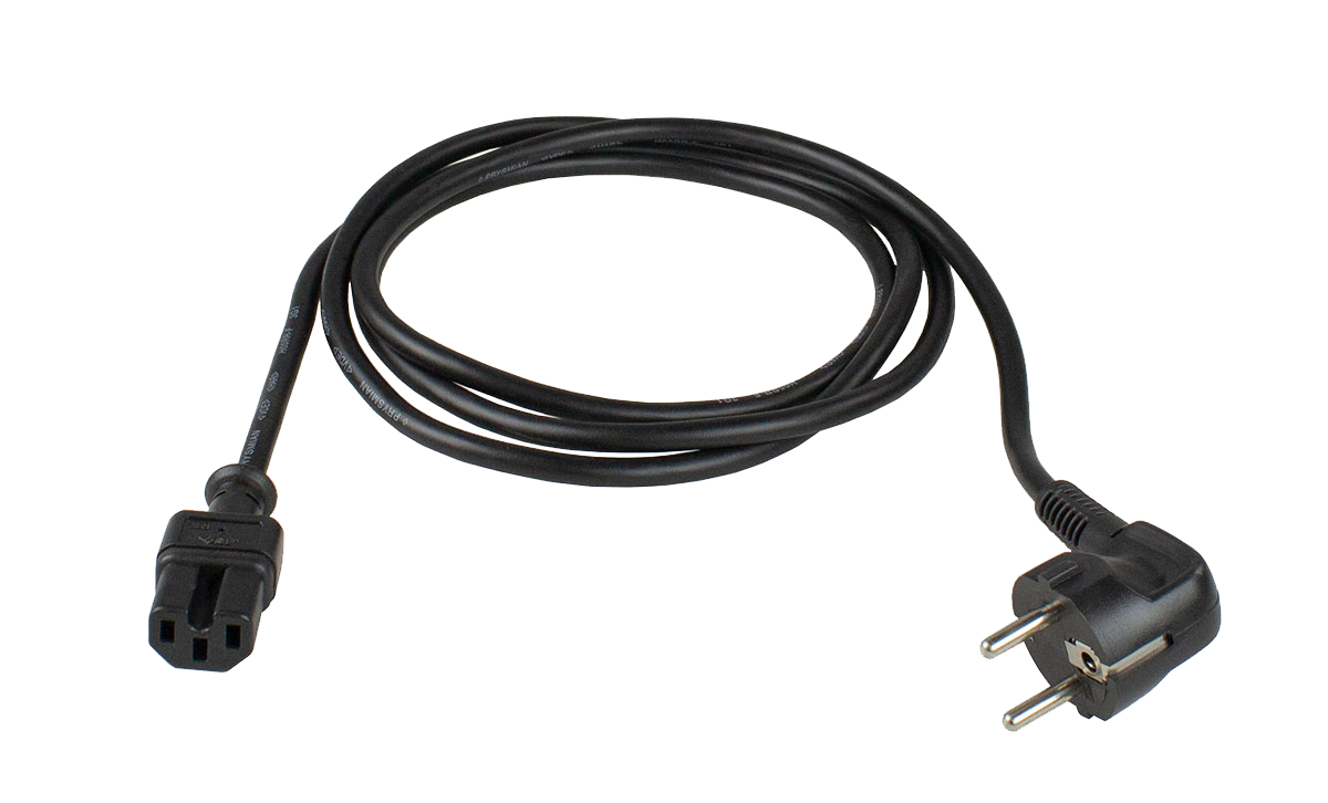 Apparaat Aansluitsnoer 120°C Rubber 230V/10A IP20 H05RR-F 3x1,0 zwart 2m