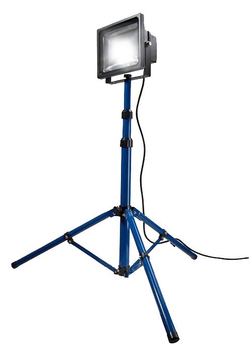 SMD-LED Lamp IP65 30W op Statief 1,6m met Kabel H05RN-F 3x1,0 5m in koffer