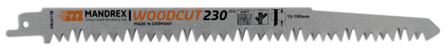 Woodcut Reciprozaagblad MRW11B 230mm hoge snelheid (2 st.)