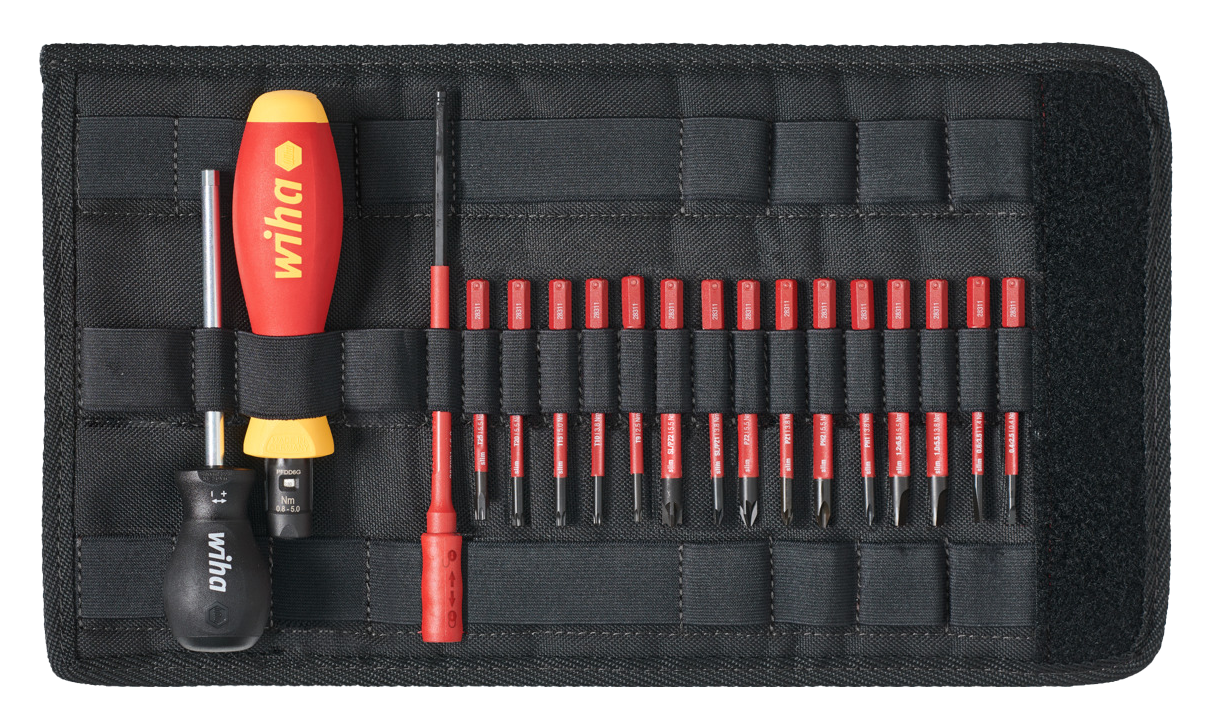 Momentschroevendraaierset TorqueVario®-S electric 1000V VDE 2872 T18 - SL/PZ/TORX, 19-delig