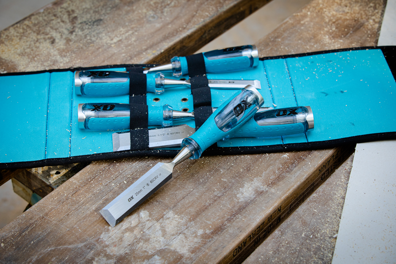 Pro Houtbeitelset 6-25mm in etui, 5-delig