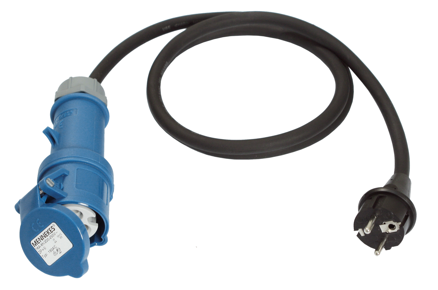 Camping CEE AdapterKabel met geaarde Stekker 230V/16A IP44 H07RN-F 3G2,5 1.5m