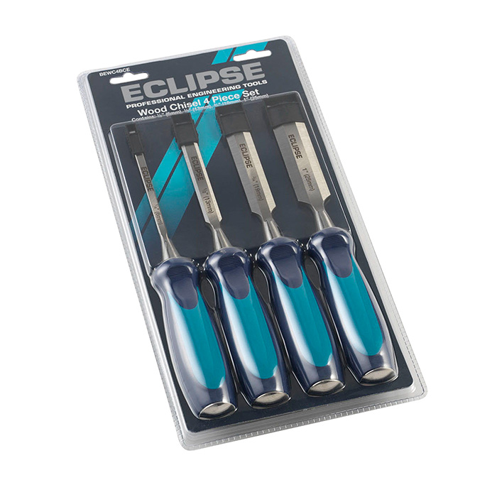 Houtbeitelset in blister, 3-delig