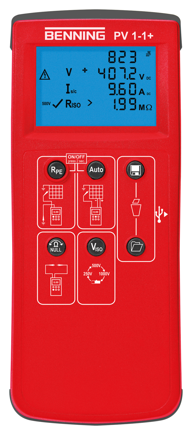 BENNING PV 1-1+ Tester voor fotovolta-sche installaties.png