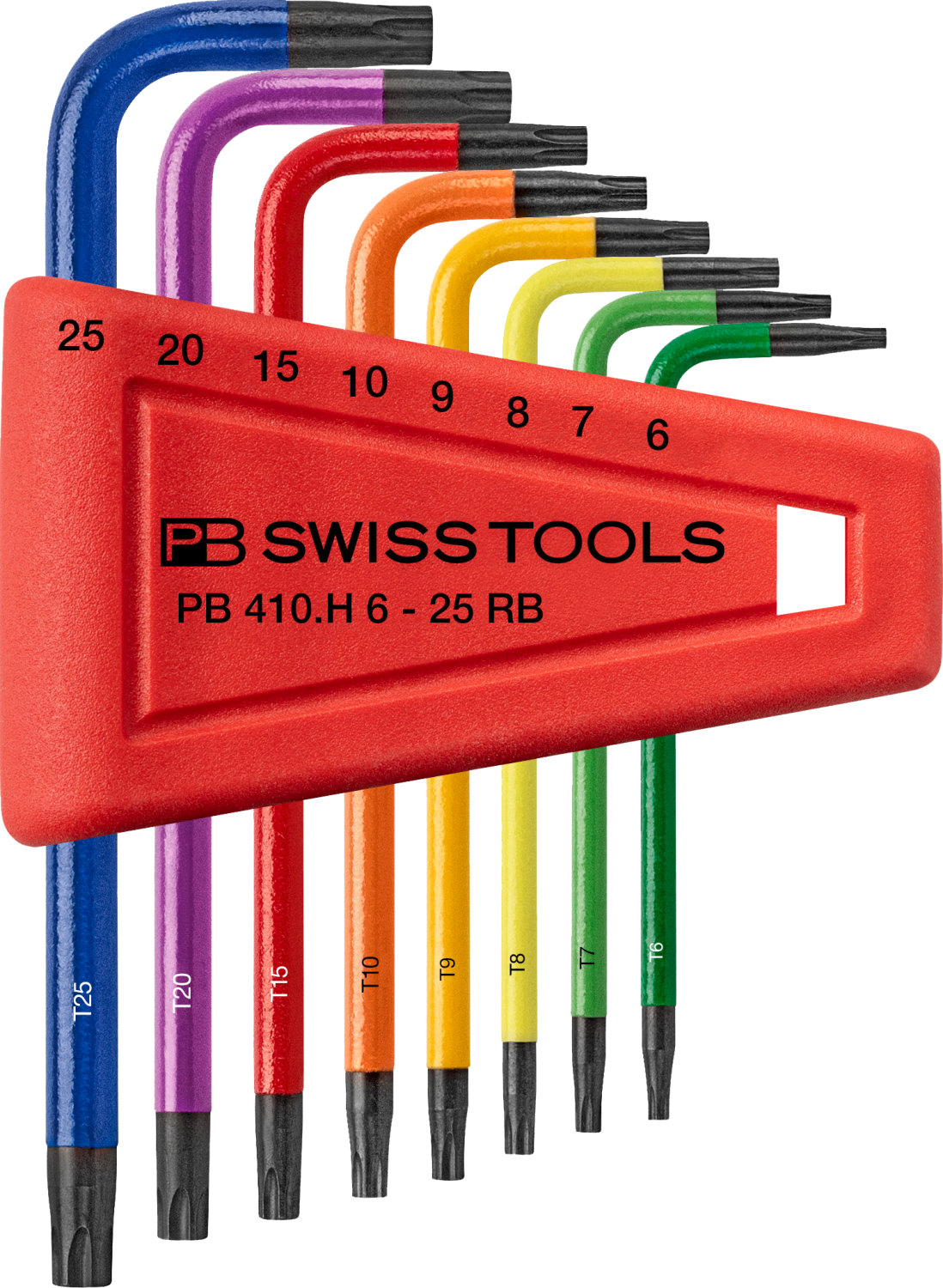 RainBow TORXsleutelset 410.H-6 RB T6-T25, 8-delig in houder