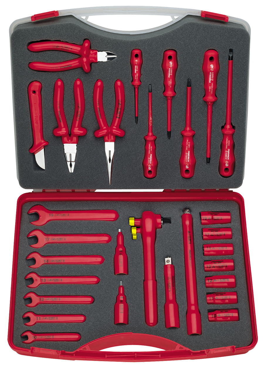 Gereedschapsset 1000V VDE, 29-delig