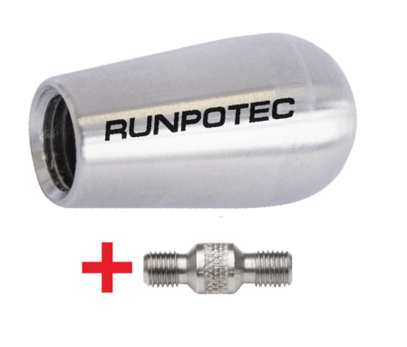 RVS Aanvangsbolkop RTG12 + Verbinding RTG6 Ø20 mm