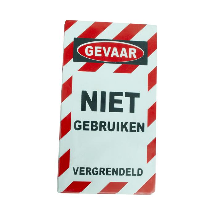 Waarschuwing Label 75x135mm 'Niet Gebruiken' (10 stuks)