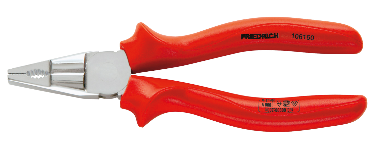 Combinatietang 1000V VDE rood geïsoleerd 205mm