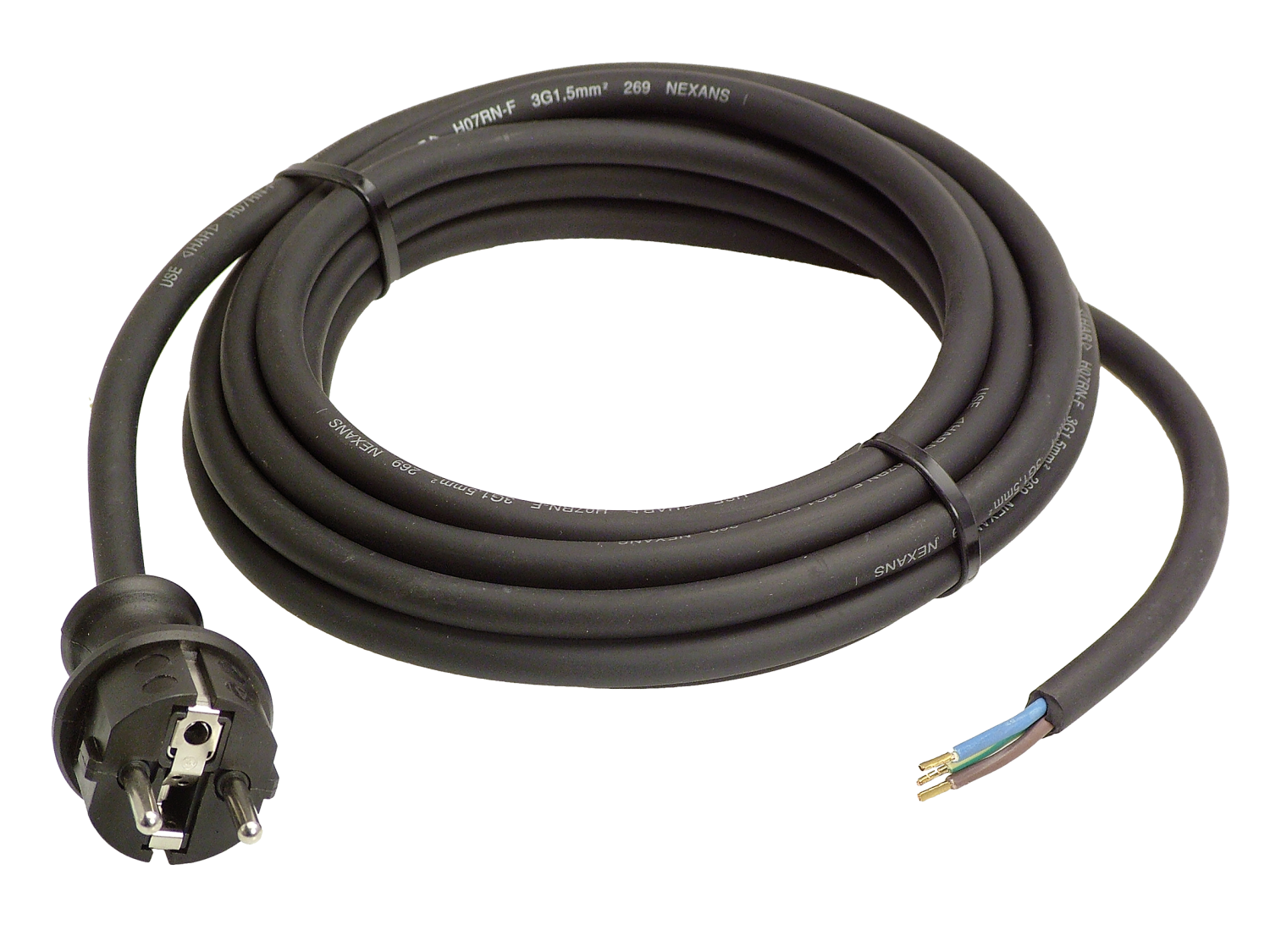 Aansluitkabel Neopreen 230V/16A IP44 H07RN-F 3G1,0 zwart 3m