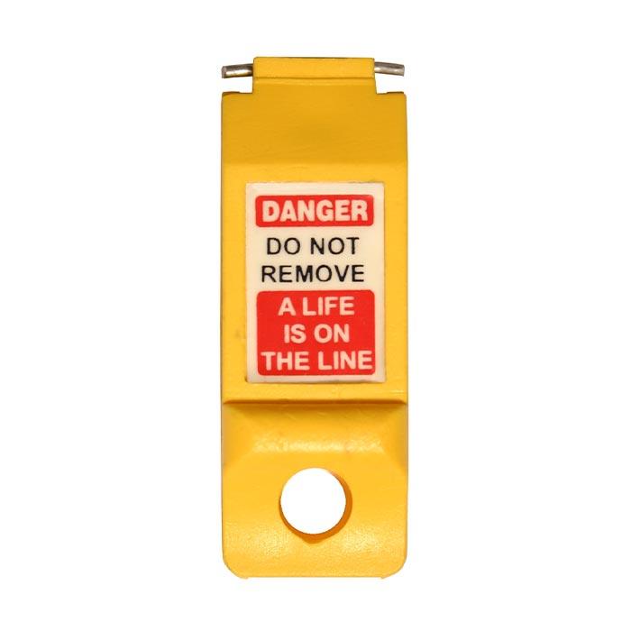 Lockout Automaten vergrendeling - Pinnen naar buiten (Geel)