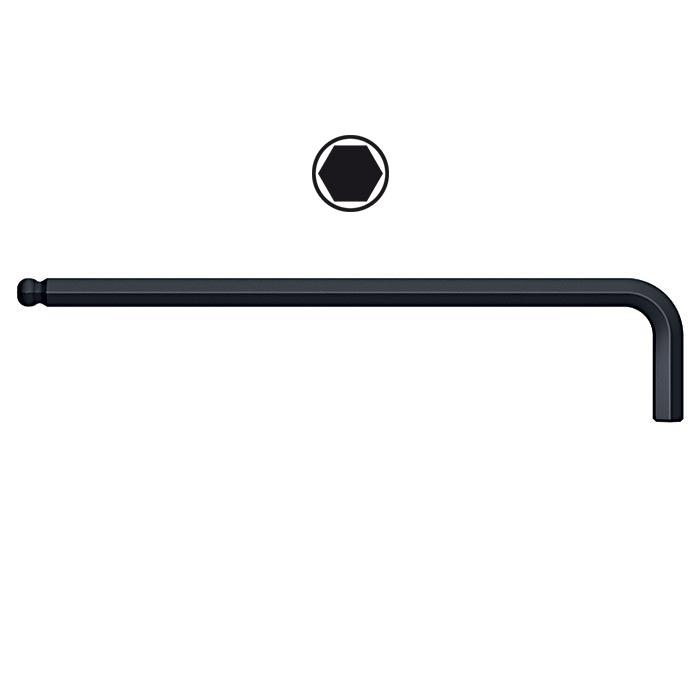 Inbussleutel Kogelkop 369 gezwart Inch 7/64"