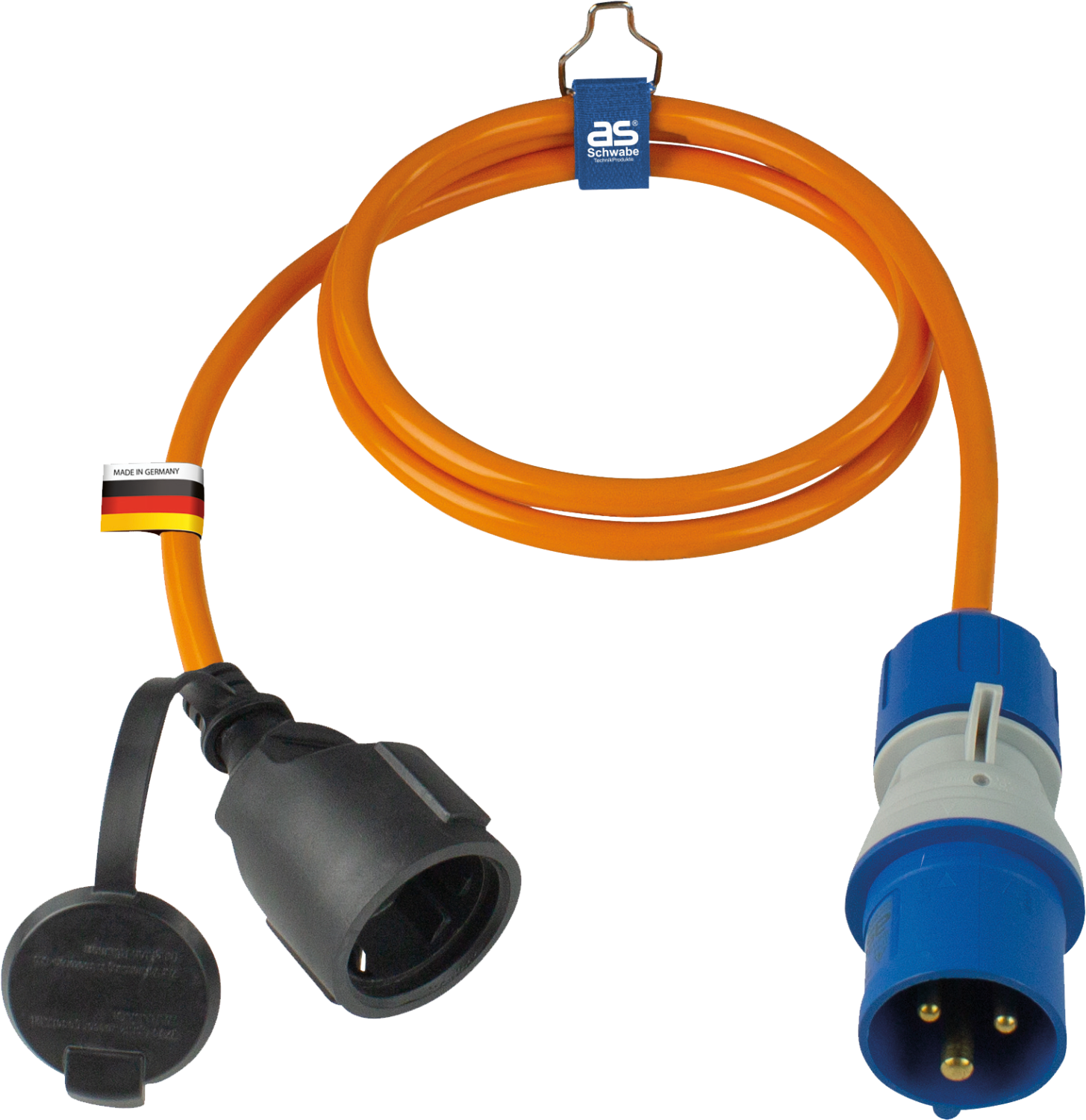 Camping CEE Adapterkabel PUR 230V/16A IP44 H07BQ-F 3G2.5 1.5m