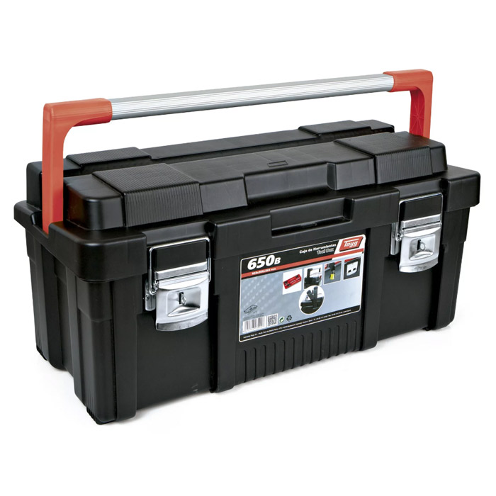 Gereedschapskoffer 650 - E Profi Zwart met Assortimentsdoos 650 x 300 x 295mm