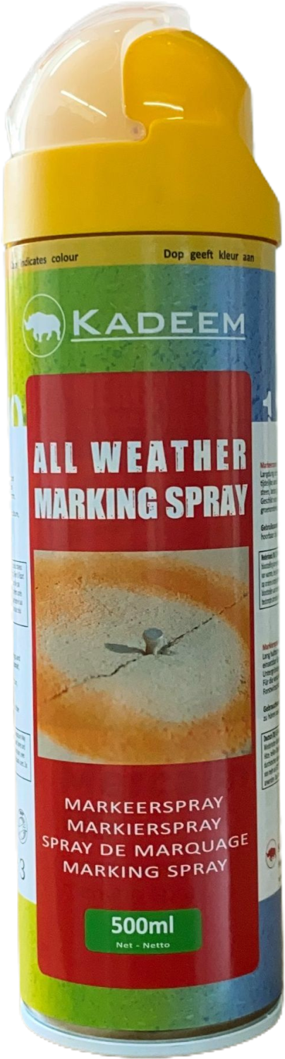 Markeerspray All Weather 500ml Geel