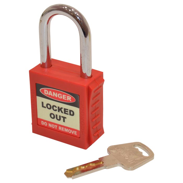 Lockout Veiligheidshangslot Rood (met moedersleutel optie)