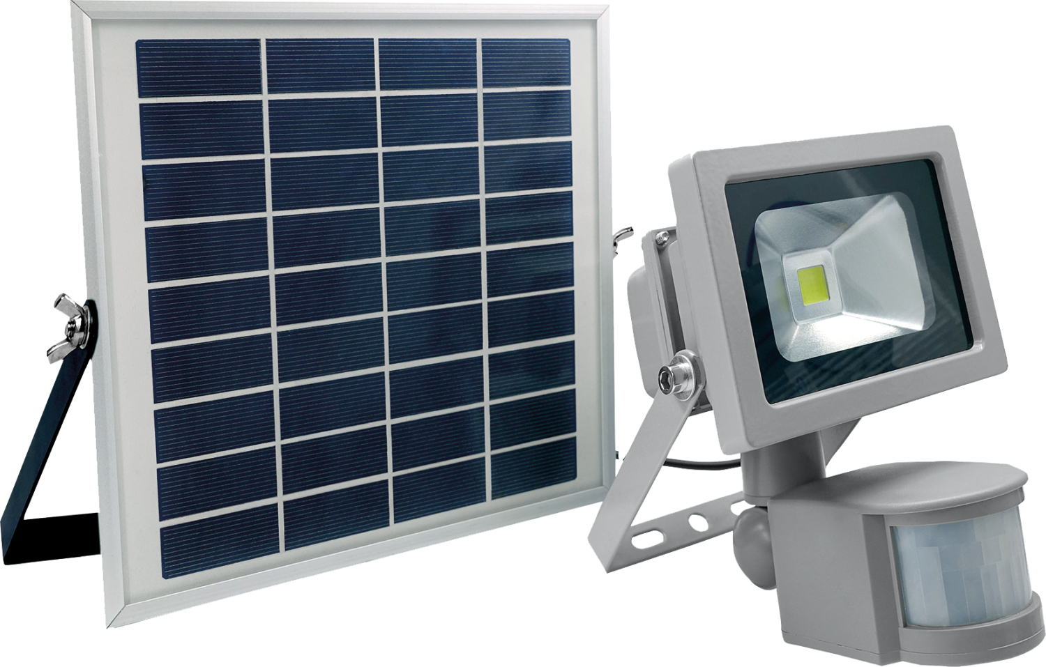 Solarline LED Lamp IP44 10W incl. zonnepaneel en bewegingsmelder met verbindingskabel 3m