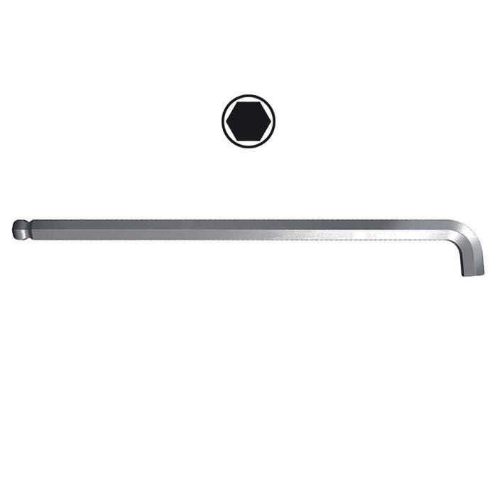 Inbussleutel Kogelkop met korte kop 369T mat verchroomd 8,0mm