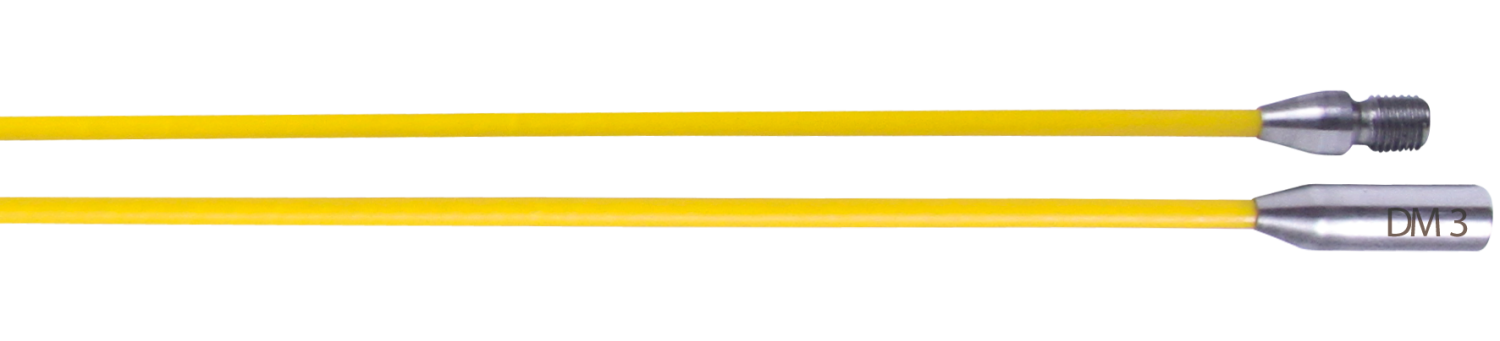 Doorvoerstokken geel 3mm 2 x 0.5m