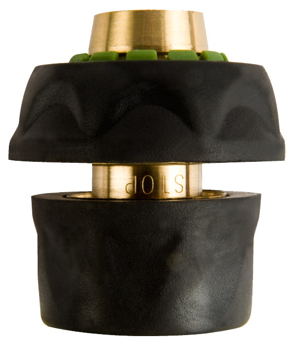 Koppeling Brass 3/4" Softtouch Aquastop in blister