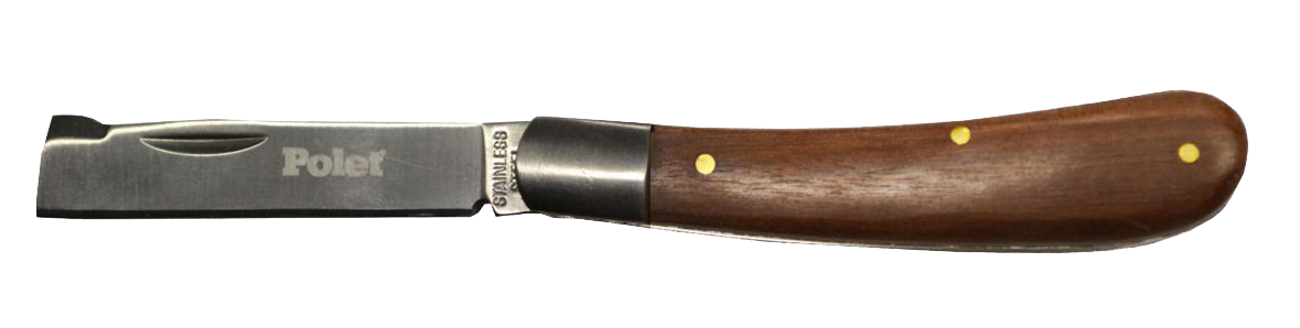 Inklapbaar RVS Entmes met essen handvat