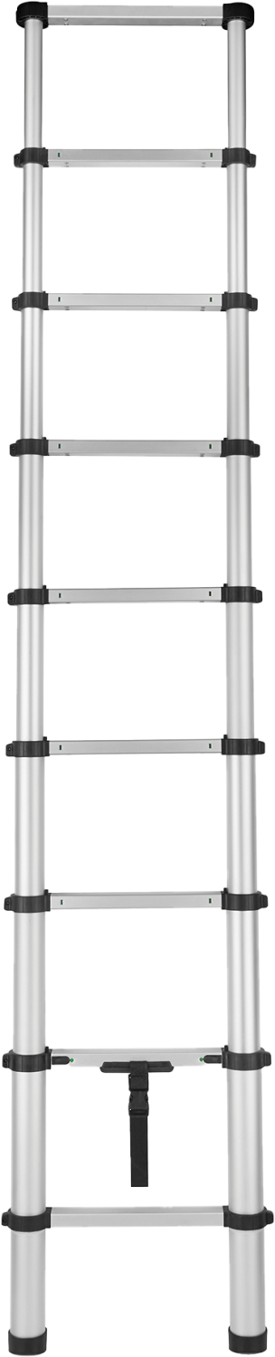Smart Safe Pro Telescoopladder met 9 treden, Lengte 2,6m