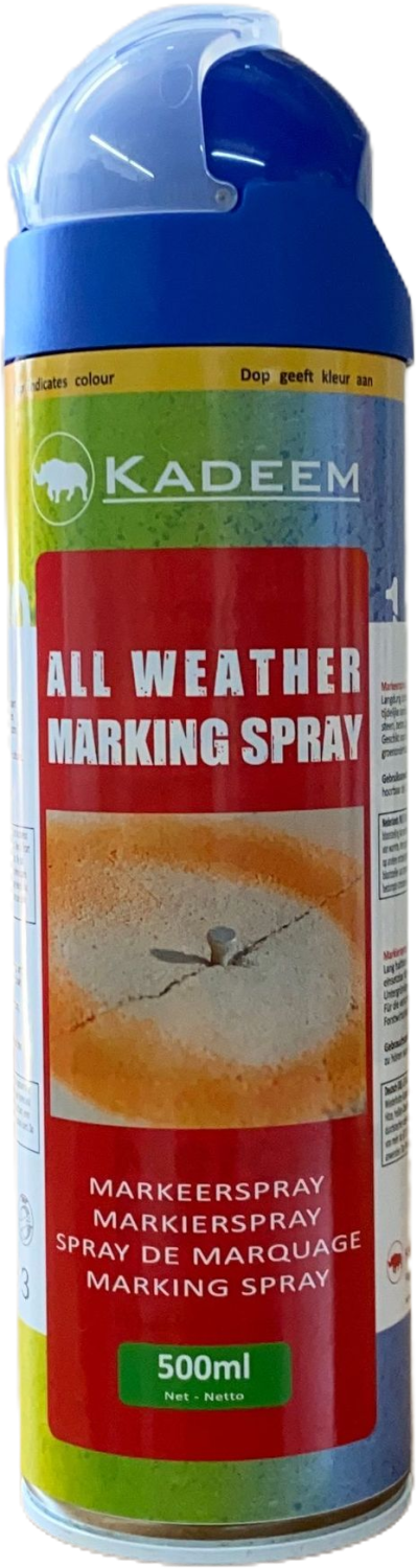 Markeerspray All Weather 500ml Blauw