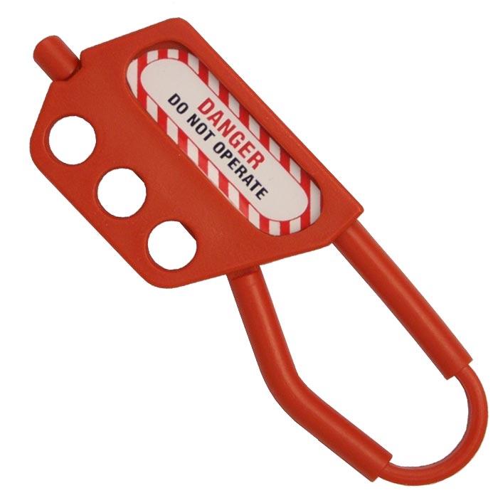 Lockout Antistatische Hangslotbeugel Nylon 3 gat+label Ø6mm draad