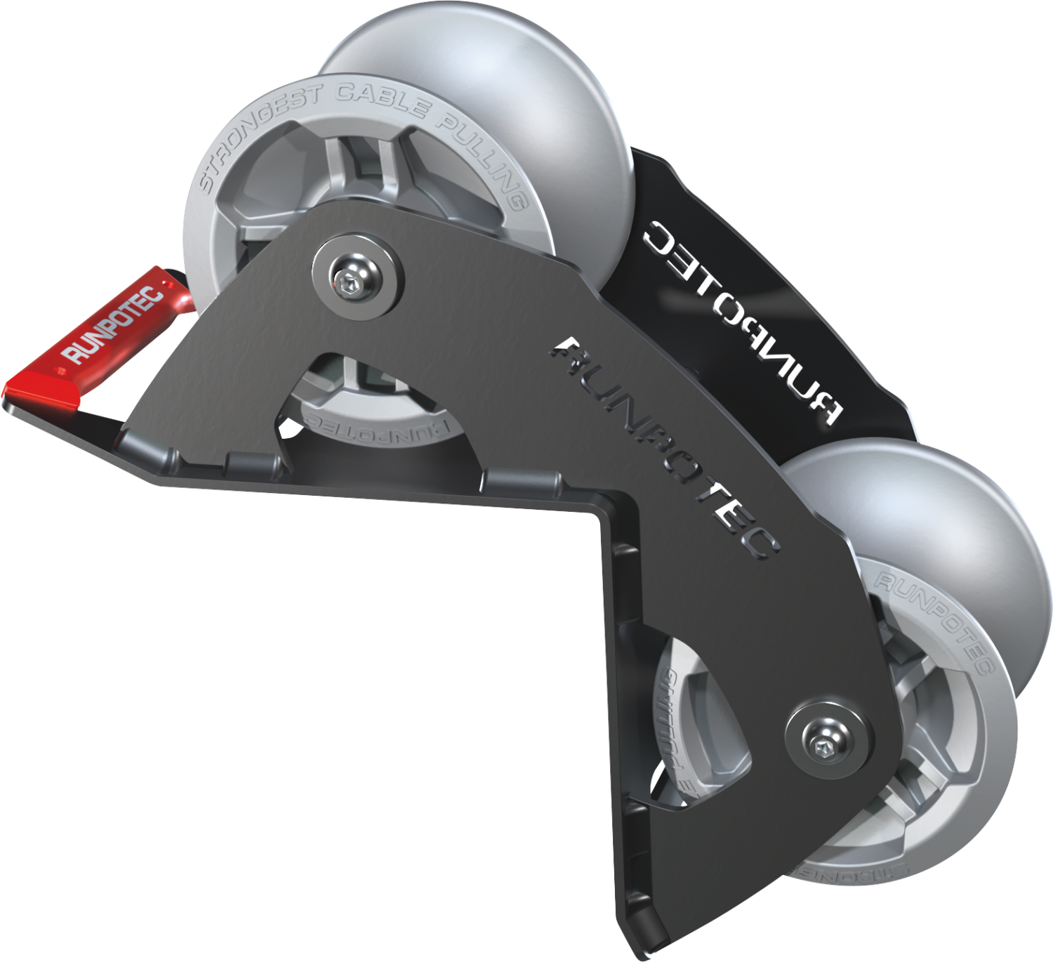 Kabelgeleider 90° met 2 rollen