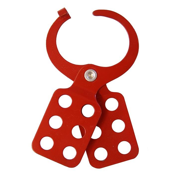 Lockout Hangslotbeugel Gepoedercoat Staal 6 gaten Ø6mm 38mm