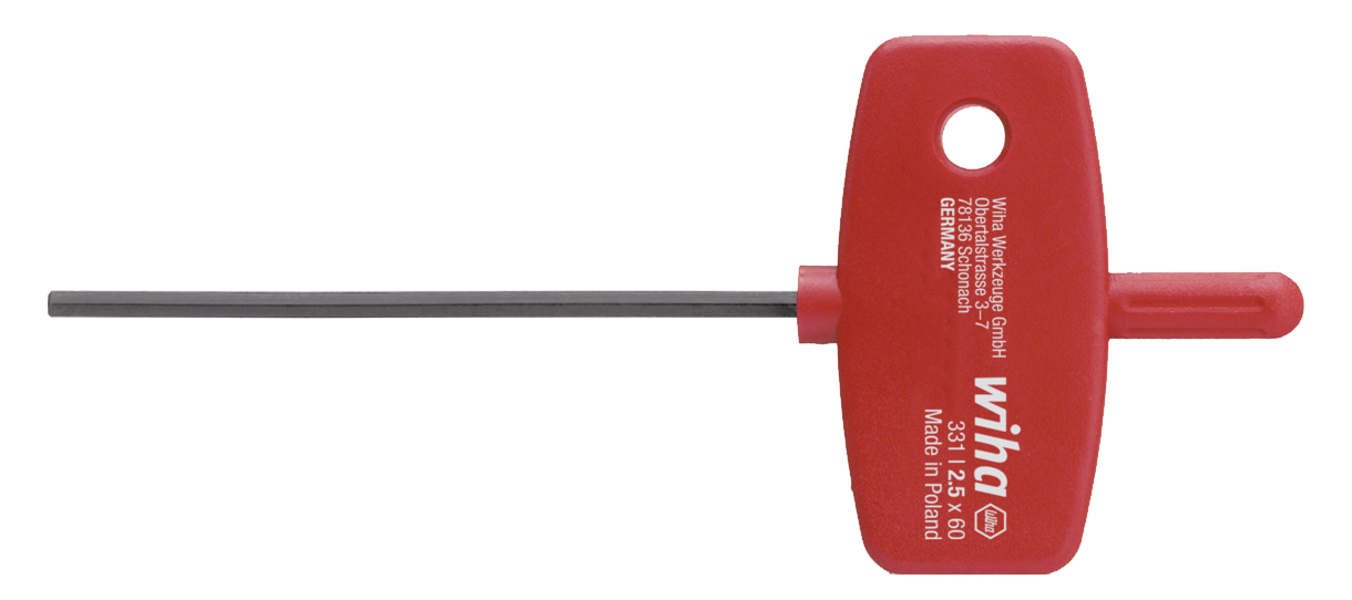 Inbussleutel Sleutelgreep 331 gezwart 3,0x60mm