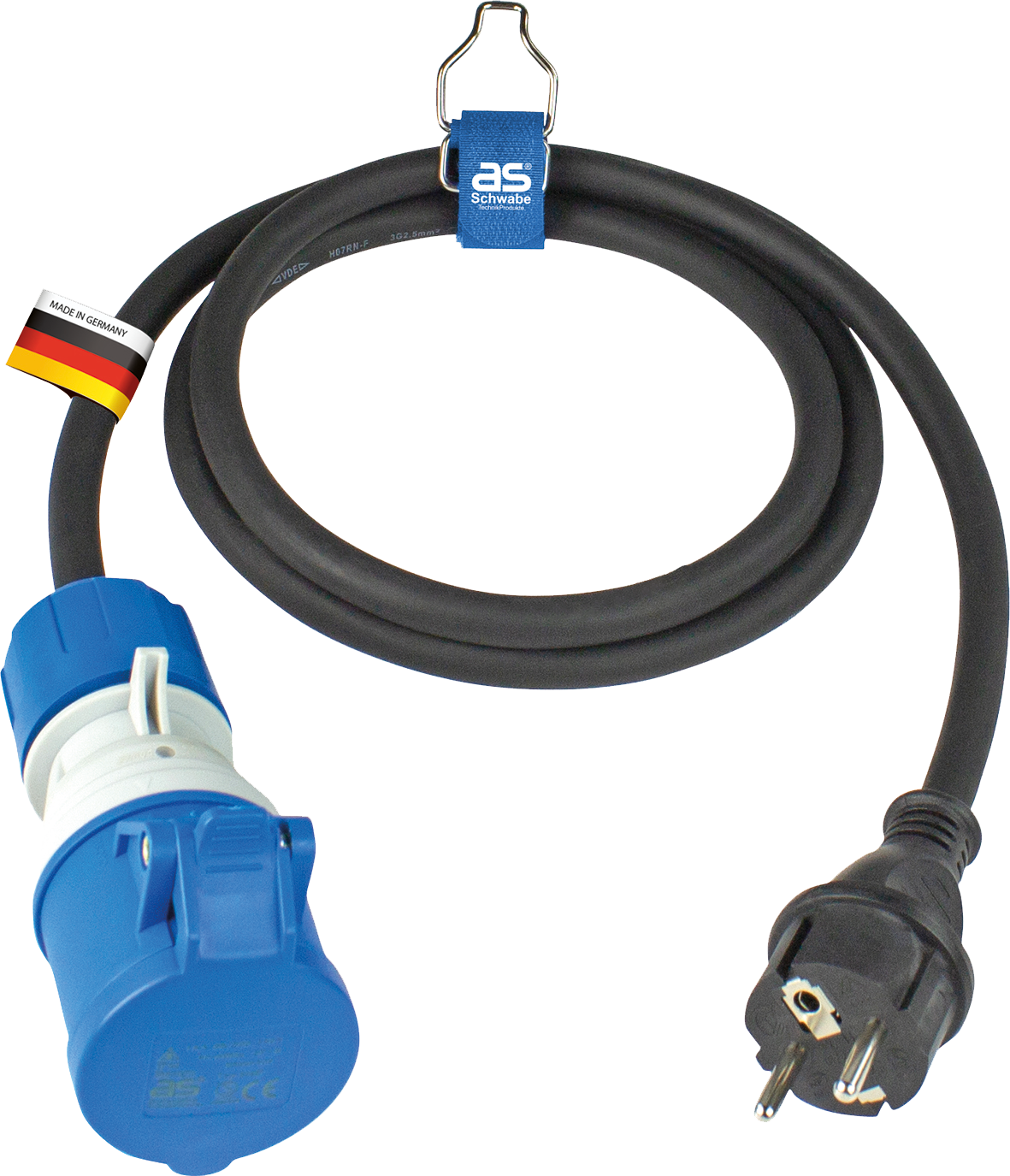 Camping CEE Adapterkabel 230V/16A H07RN-F 3G2,5 IP44 1,5m